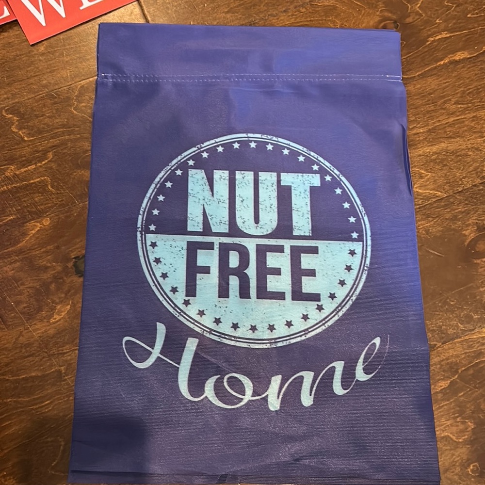 Nut free home flag for trick or treating cloth